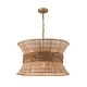 preview thumbnail 4 of 15, Umber 4-Light Modern Natural Rattan Pendant Ceiling Fixture Coastal Nautical Chandelier