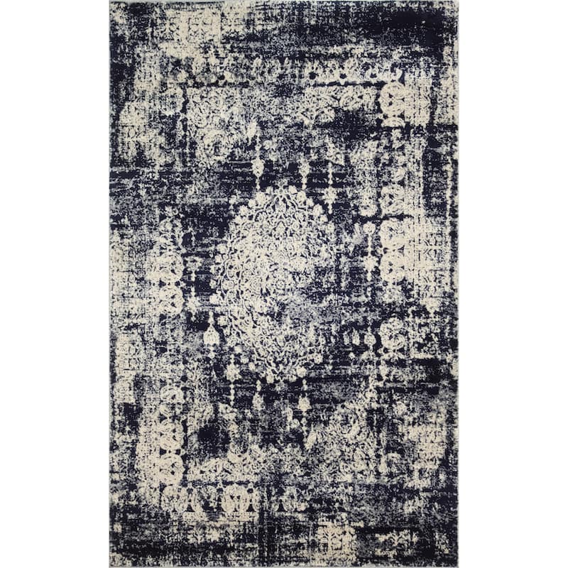 Noori Lagoon Emilie Rug - 3'3" x 5'3" - Navy/Beige