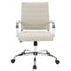 preview thumbnail 40 of 41, LeisureMod Benmar Mid-Back Swivel Leather Office Chair W/ Chrome Base