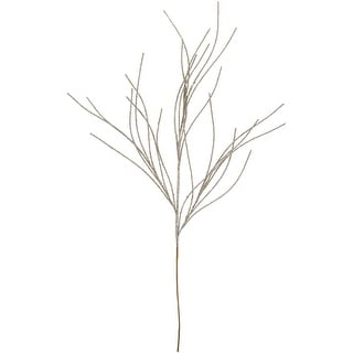 36" Champagne Gold Glittered Christmas Twig Spray