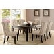 preview thumbnail 7 of 13, Furniture of America Tays Contemporary Black Solid Wood Dining Table