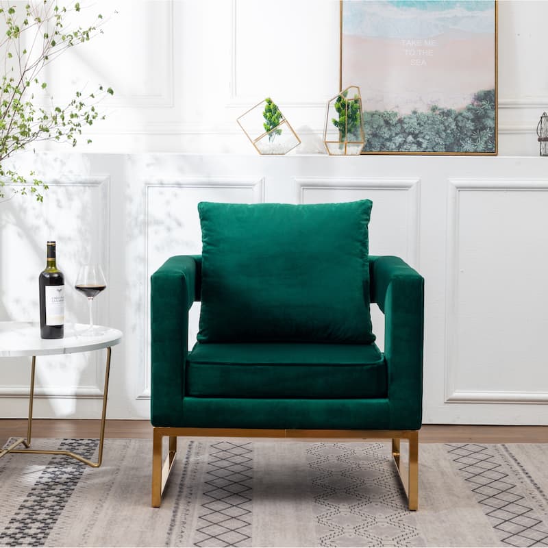 Roundhill Furniture Lenola Contemporary Upholstered Accent Armchair