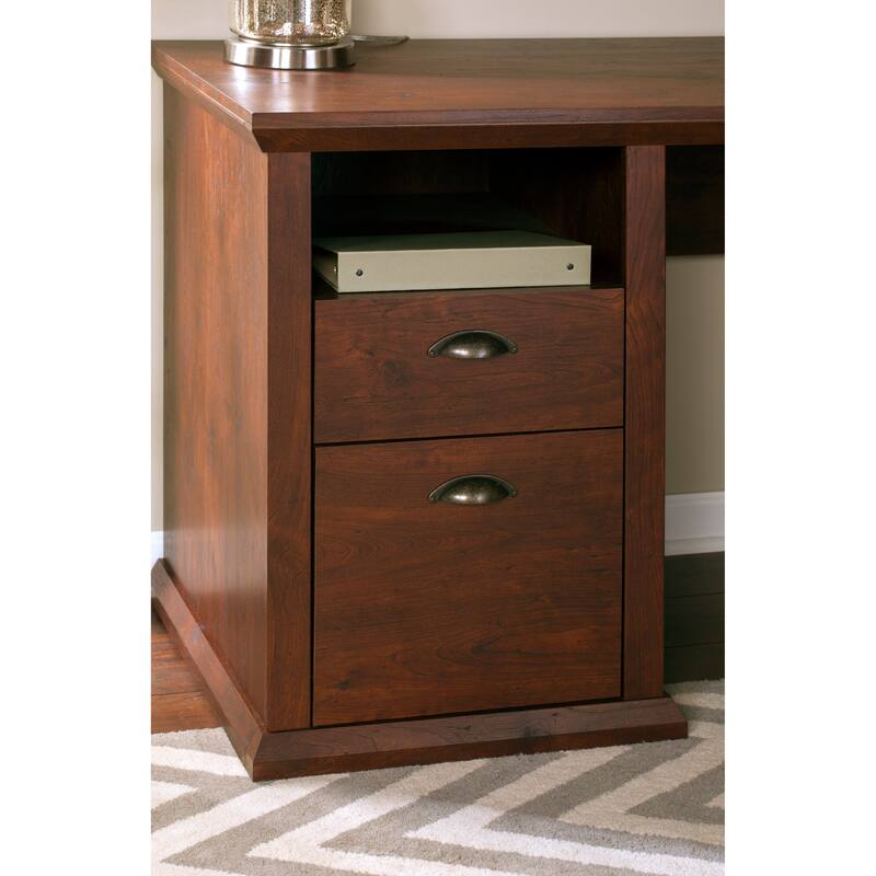 Bush Furniture Yorktown 60W L Shaped Office Desk with Storage