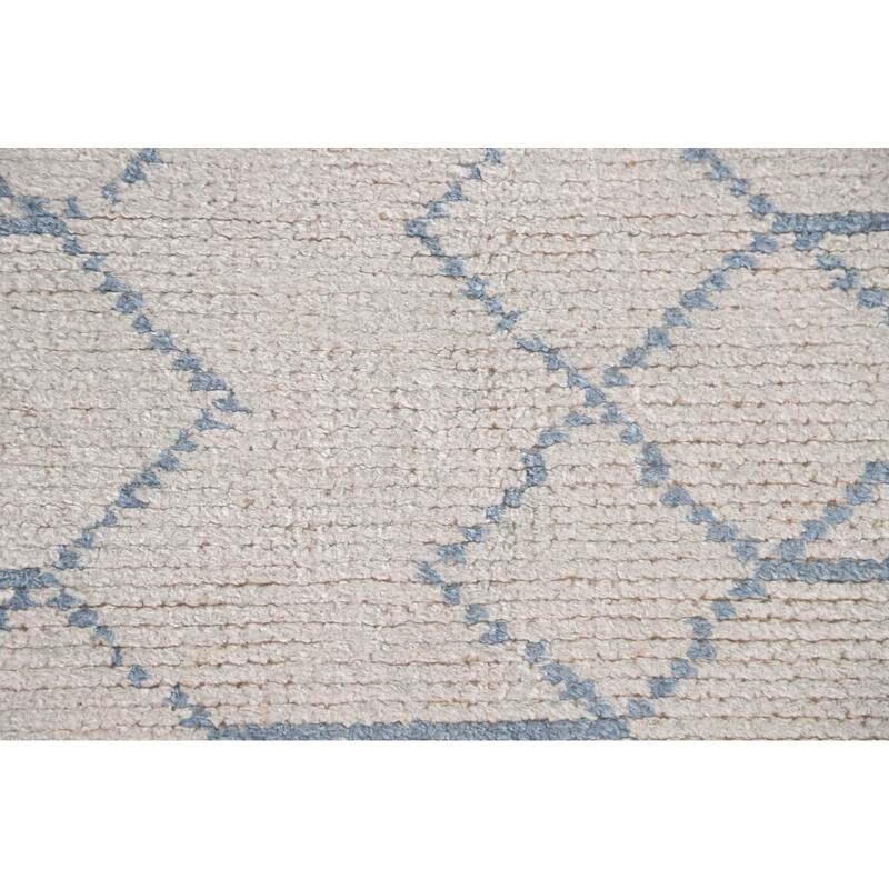 Trellis / Moroccan Indian Area Rug Handmade Wool Carpet - 5'1"x 7'10"