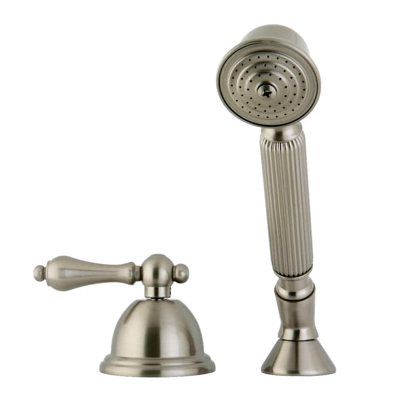 Vintage Deck Mount Hand Shower with Diverter for Roman Tub Faucet - Brushed Nickel