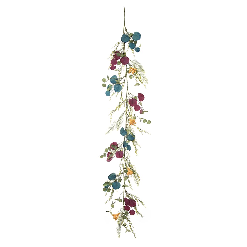 Transpac Polyester 59.06 in. Multicolor Harvest Plum Garland