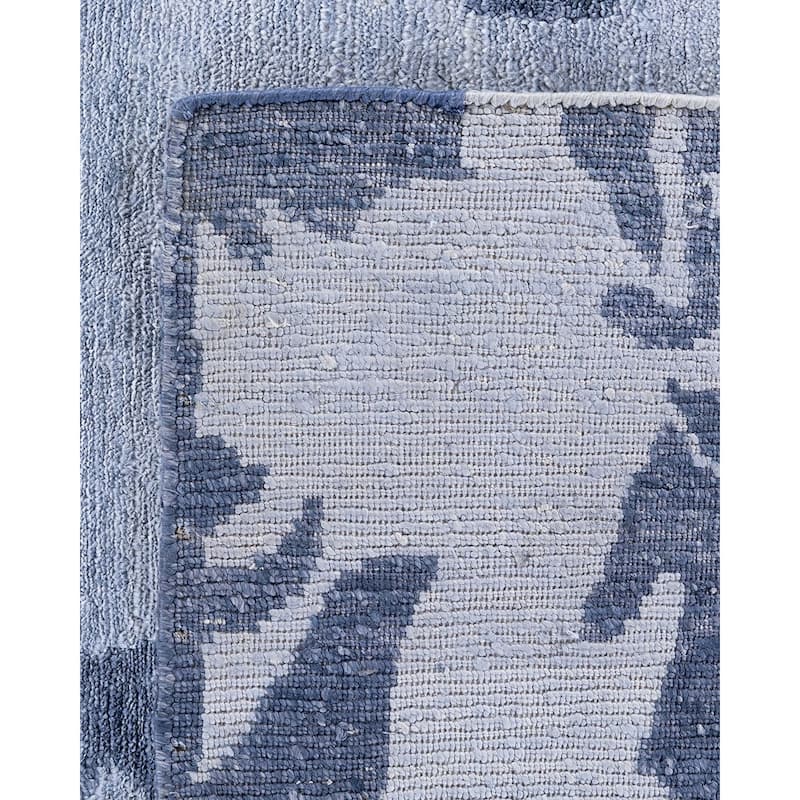 Modern One-of-a-Kind Hand-Knotted Area Rug, Purple - 9' 1" x 12' 1"