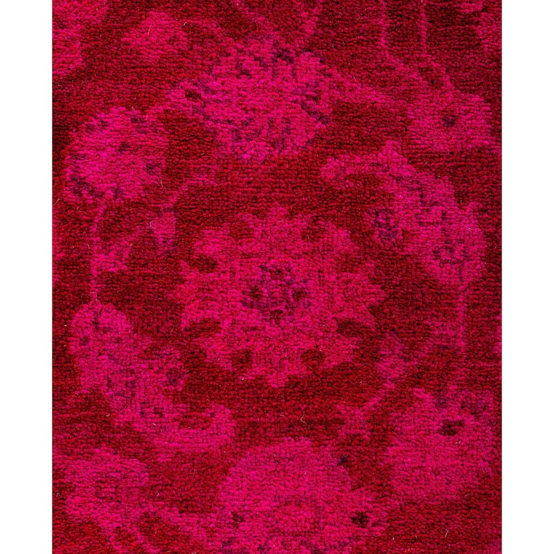 Overdyed One-of-a-Kind Hand-Knotted Area Rug - Red - 3' 0" x 5' 2"