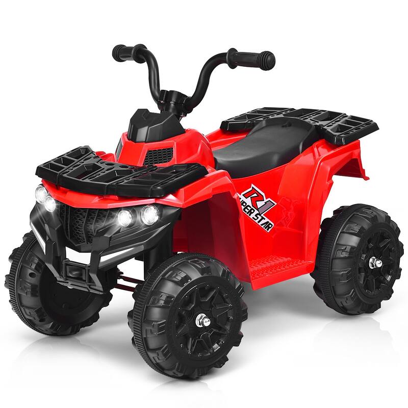 Gymax Kids Ride On Car 6V Battery Powered ATV w/4 Anti-skid Wheels - Red
