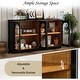 preview thumbnail 6 of 51, Buffet Cabinet with Glass Doors, Arched Cabinet with Adjustable Shelves, Kitchen Storage Cabinet with Rebound Device