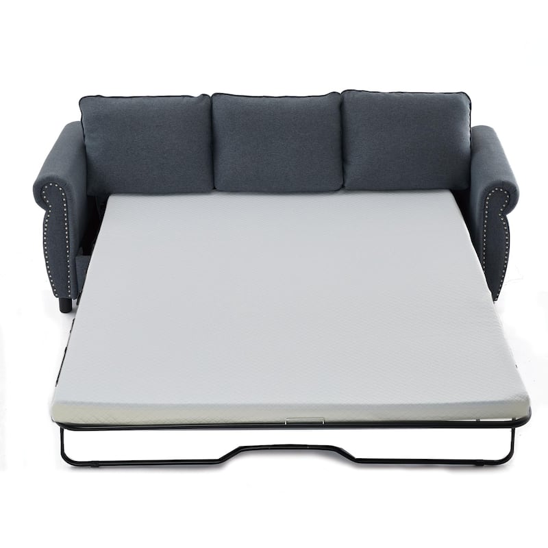 81.5" Convertible Sleeper Couch with Pull Out Bed,3 Seater Sofa Bed
