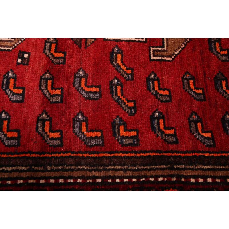 ECARPETGALLERY Hand-knotted Anatolian Vintage Red Wool Rug - 3'9 x 8'6