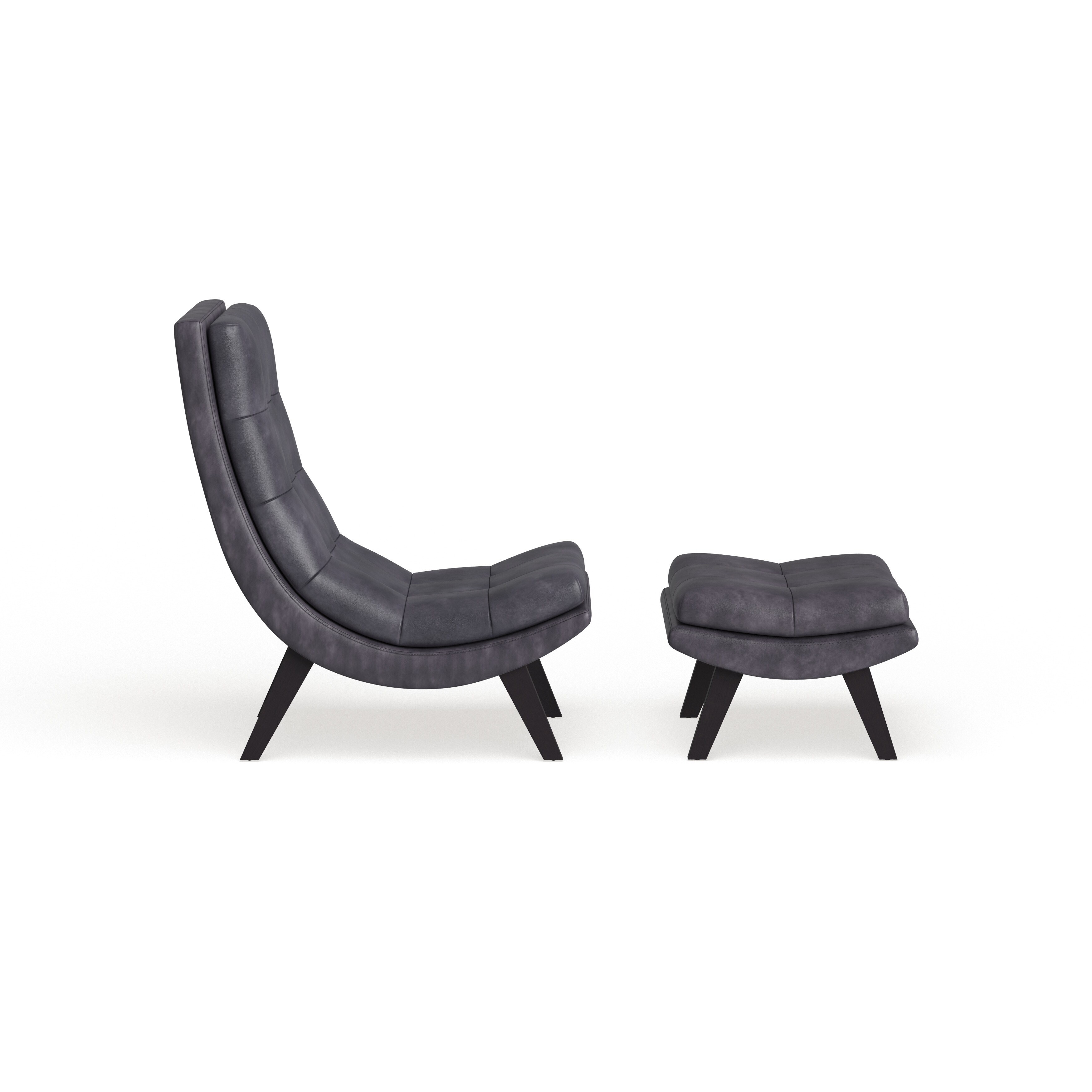 Strick & bolton ornette shop lounge chair and ottoman set