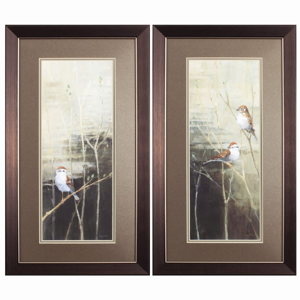 Sparrows Dusk S/2 Framed Art Under glass