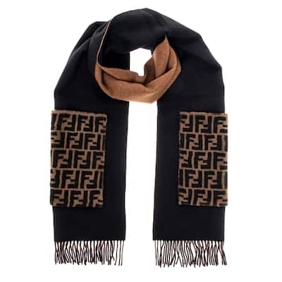 Fendi Scarf with Shearling FF Patch Pockets