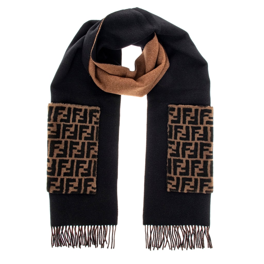 Fendi Scarf with Shearling FF Patch Pockets