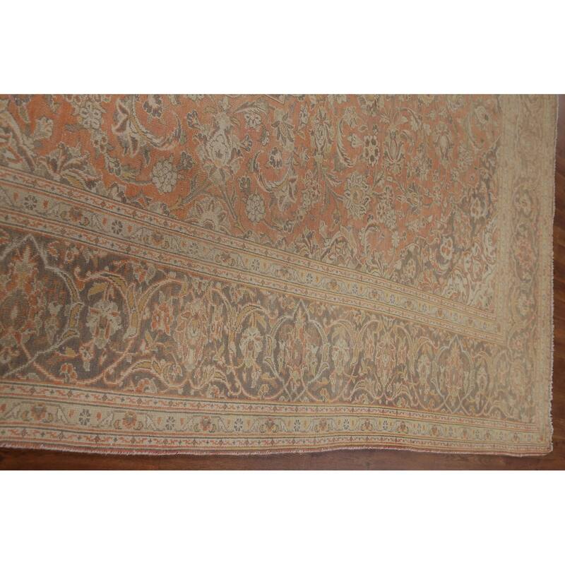 Traditional Kashan Persian Rug Hand-knotted Vintage Wool Carpet - 8'4" x 11'5"