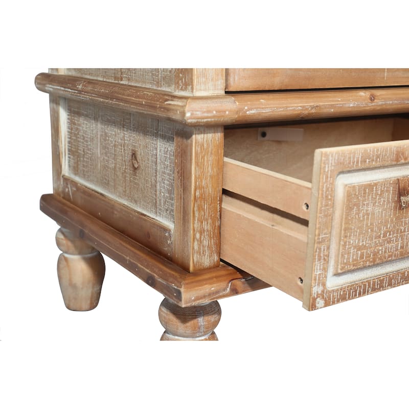 Charming Natural Wood Cabinet with Multiple Compartments
