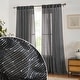 preview thumbnail 7 of 47, HLC.ME Emily Faux Linen Semi Sheer Transparent Rod Pocket Back Tab Lightweight Window Curtains Wide Panels, Pair 54 W x 84 L - Charcoal Grey
