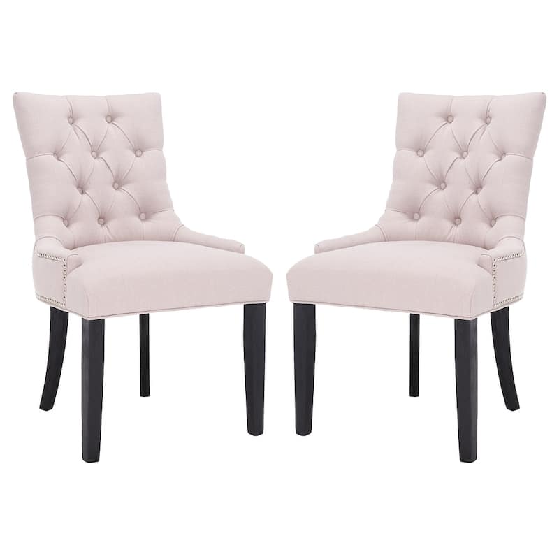 SAFAVIEH Chelsey Grey Ring Dining Chair (Set of 2) - 22" x 25.6" x 36.4" - 22"W x 25"D x 36"H