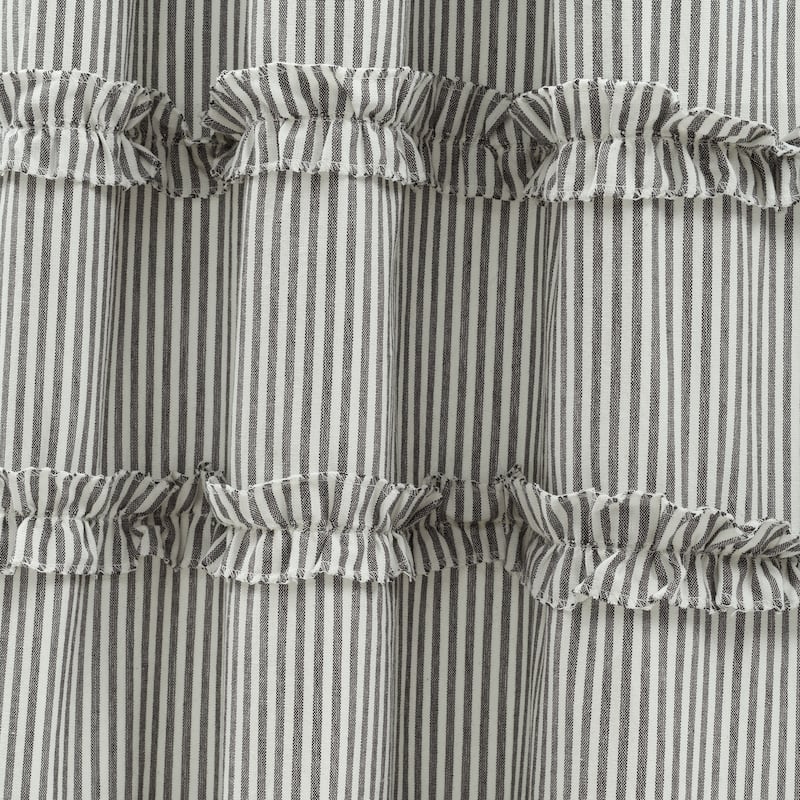 Lush Decor Vintage Stripe Yarn Dyed Cotton Window Curtain Panel Pair