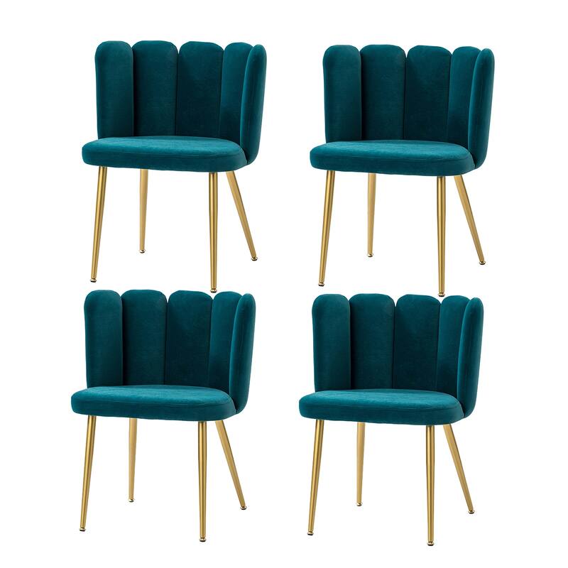 Anjela Comfy Dining Furniture Set 0f 4 with Metal Legs by HULALA HOME