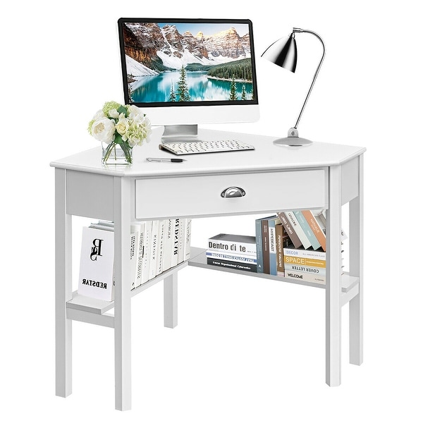 Costway Corner Computer Desk Laptop Writing Table Wood Workstation. Opens flyout.