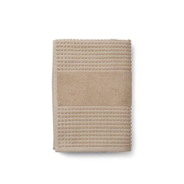 JUNA Check Towels, Sand - Hand Towel