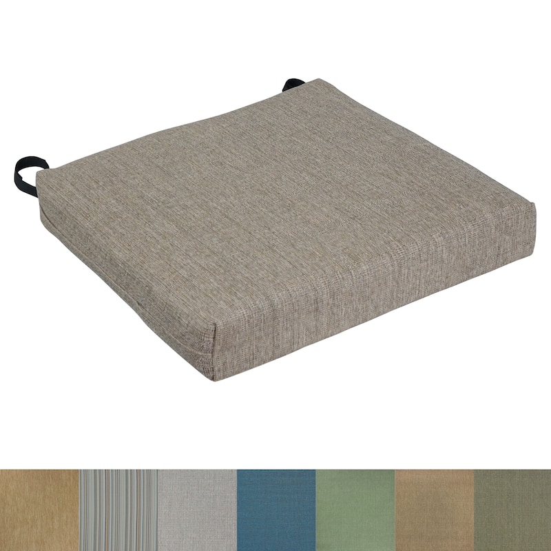 20-inch by 19-inch Premium Woven Olefin Indoor/Outdoor Chair Cushion - 20 x 19