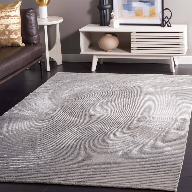 SAFAVIEH Revive Allene Transitional Rug - 6'7" Square - Grey