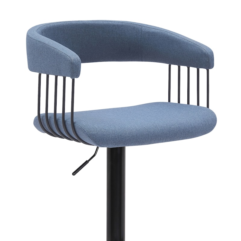 Calista Upholstered Adjustable Height Swivel Counter or Bar Stool