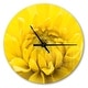 preview thumbnail 9 of 8, Designart 'Yellow Chrysanthemum Gold Flower' Oversized Traditional Wall CLock 16 in. wide x 16 in. high