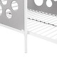 preview thumbnail 7 of 6, Stylish & Modern Geo Cutout Colorful Twin L-Shaped Bunk Bed, Durable, Cool-grey painted finish, Space-saving, White
