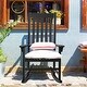 preview thumbnail 17 of 30, Gymax Wooden Rocking Chair Porch Rocker High Back Garden Seat For - See Details