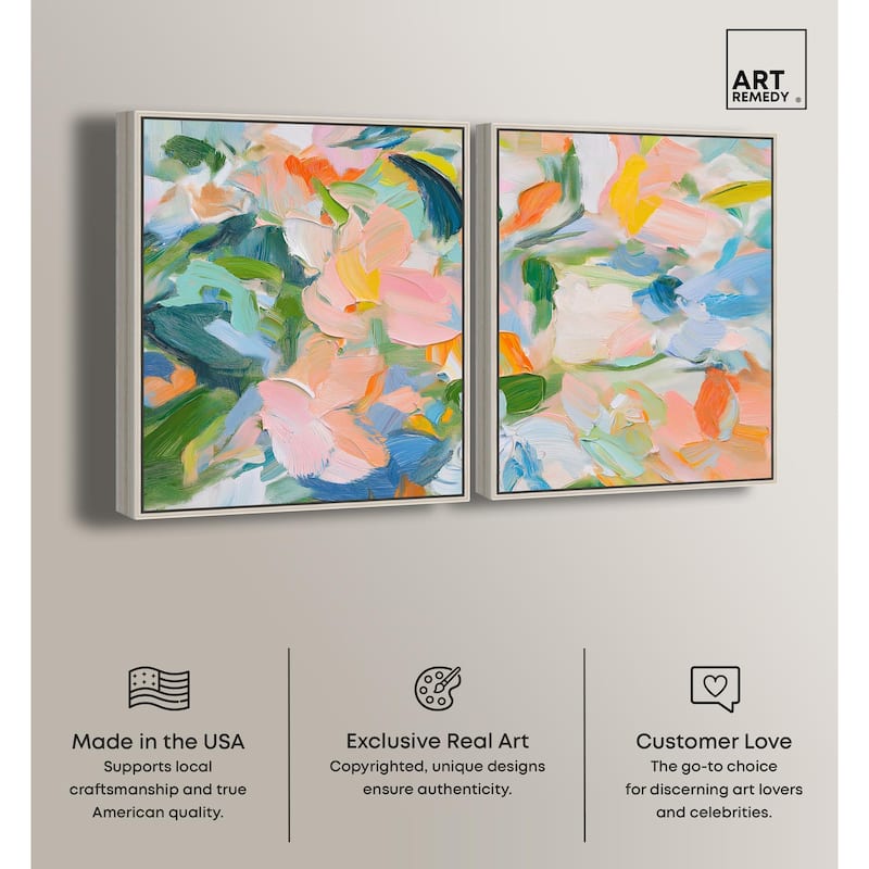 Chromatic Layers Canvas Set of 2 by Art Remedy