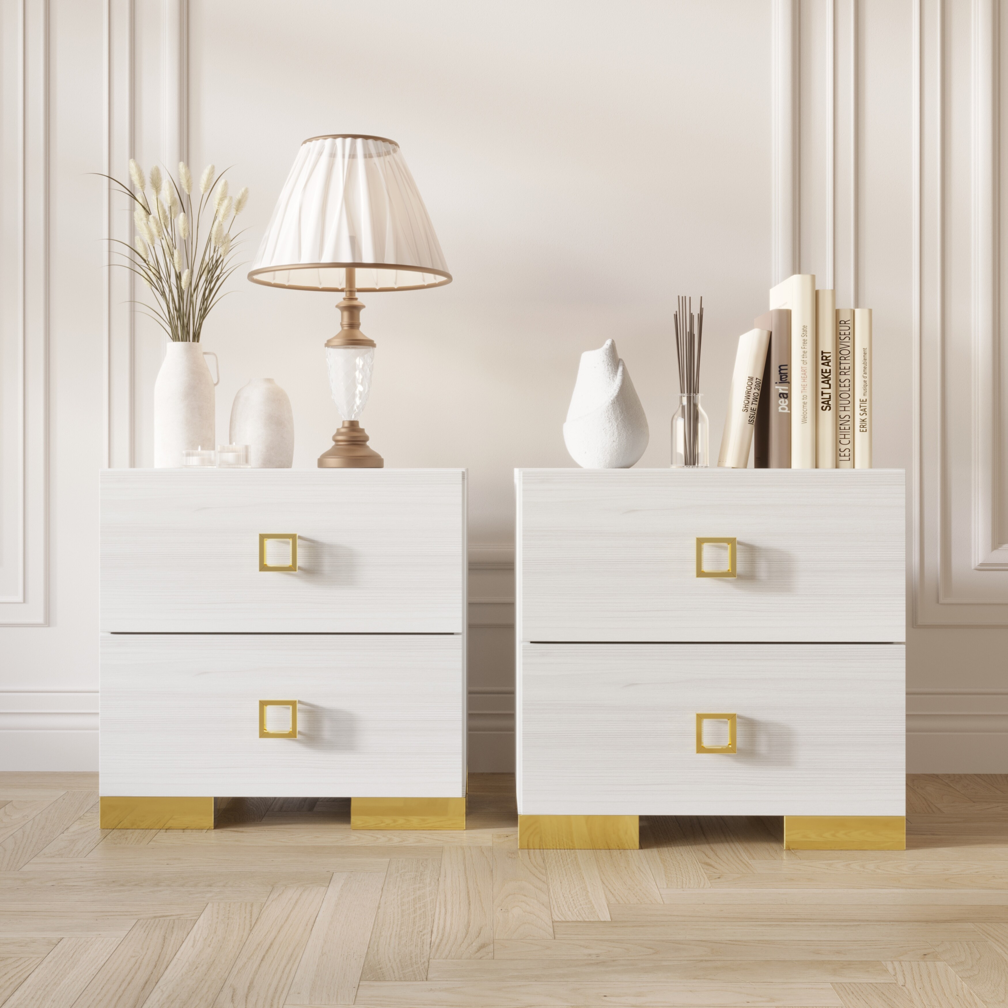 green emerald velvet dress Amazon.com: Tradare White Nightstand Set of 2, White and Gold Night Stand  with 2 Drawers, Modern End Table with Metal Legs and Gold Handles, Bedside  Table for Bedroom, Hallway : Home & Kitchen main image 1
