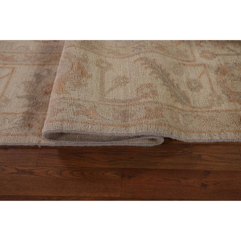 Vegetable Dye Oushak Area Rug Handmade Oriental Wool Carpet - 8'7" x 11'7"