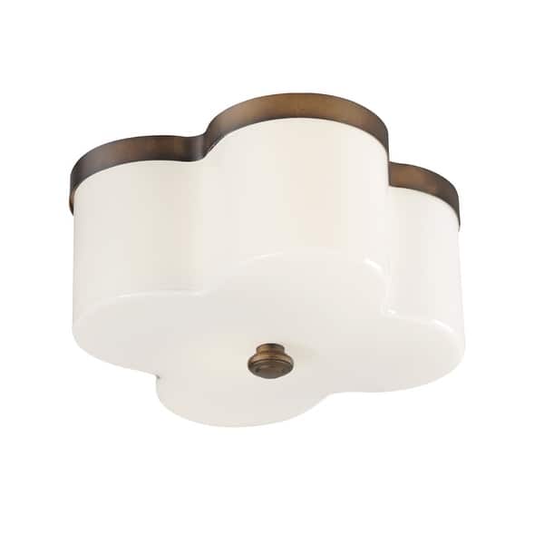 slide 2 of 7, Maxim 12240 Clover 2 Light 13" Wide Flush Mount Ceiling Fixture Antique Bronze