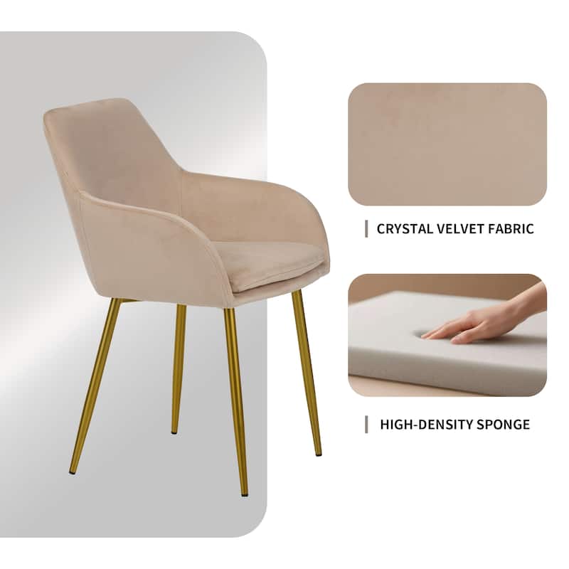 Side Chair Kitchen Chair Coffee Chair Dining Chair Meeting Room Chair Beige Vanity Chair Reception Chair