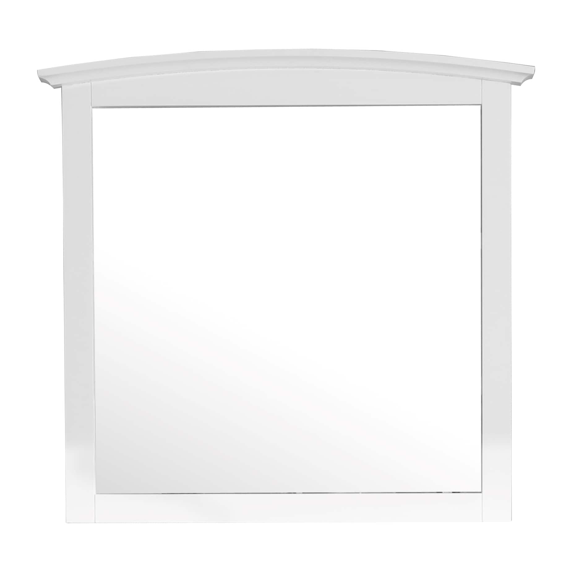 Wooden Framed Rectangular Dresser Wall Mirror - 37" - White