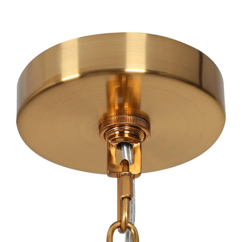 Elver Modern Gold 8-Light Glacier Chandelier Hand-blown Art Glass for Bedroom Foyer Dining Room