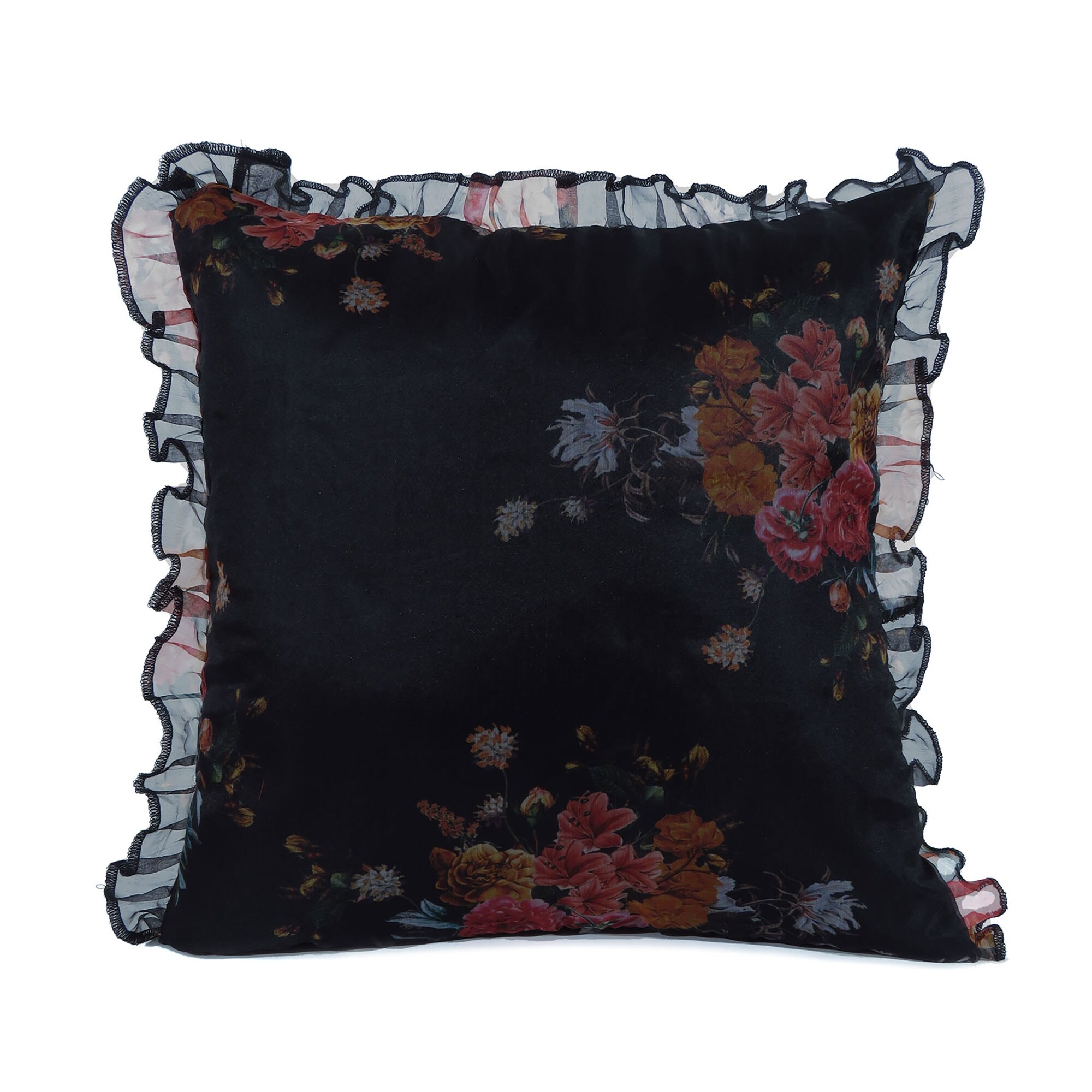Oussum Decorative Cushion Covers Floral Pillow Cases Frill ...
