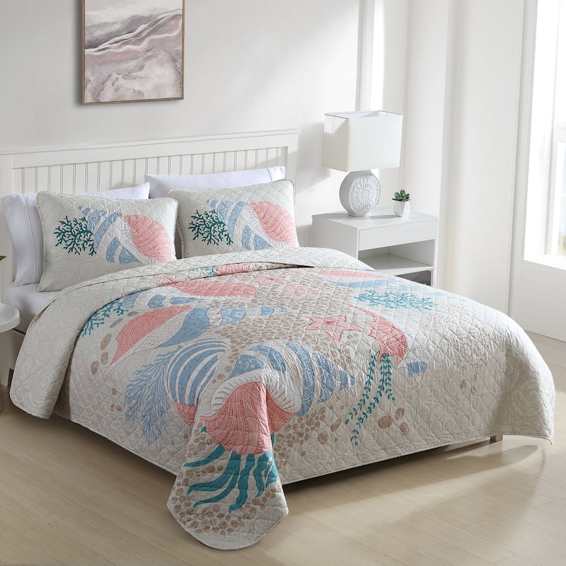 Caribbean Joe Coastal 3PC Quilt Set