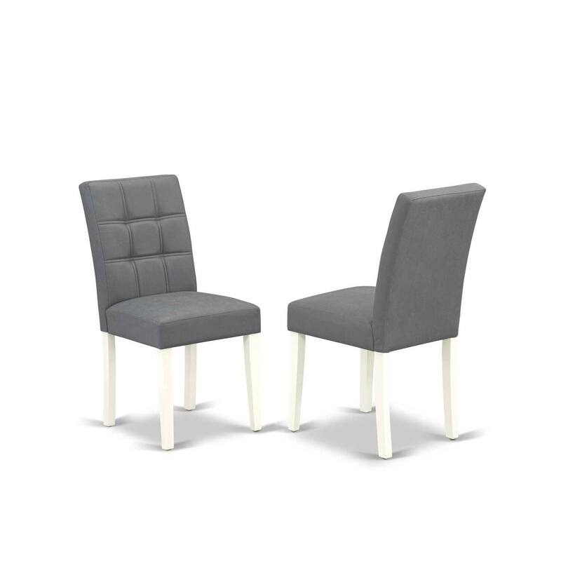 3-Piece Linen white Solid Wood Top - Round Dining Room Set - Seats 4