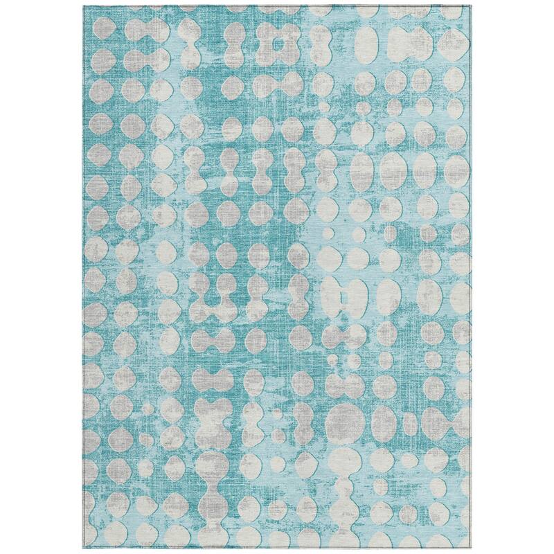 HomeRoots Abstract Transitional Rectangle Outdoor Rug