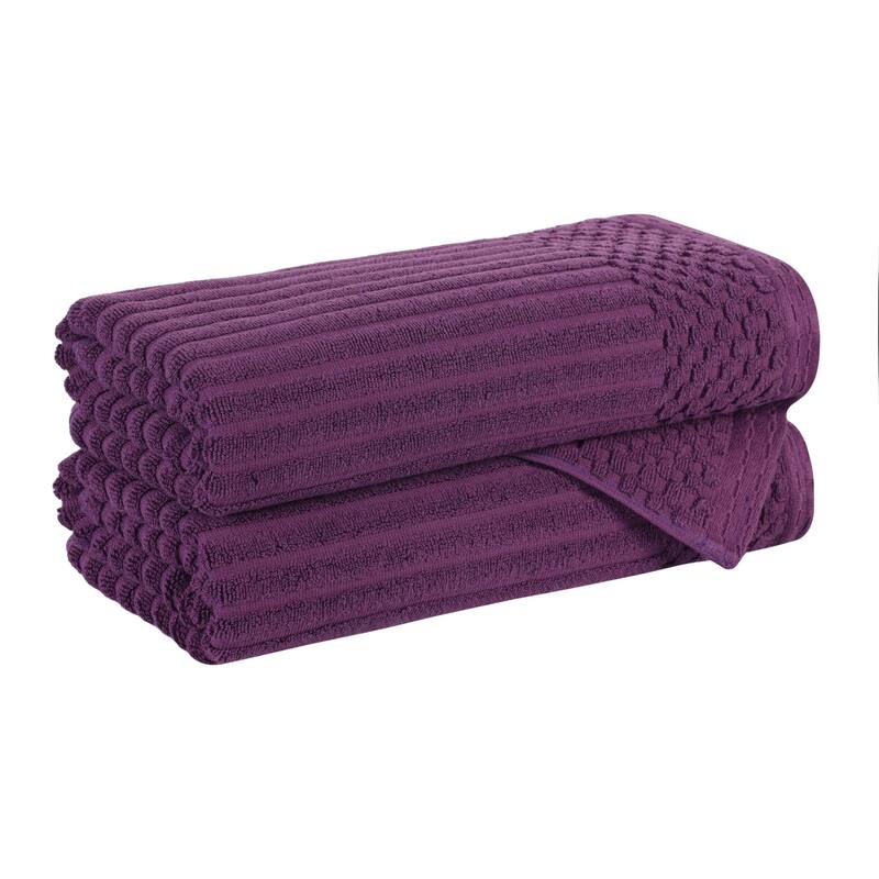 Superior Soho Ribbed Cotton Bath Towel Set of 2