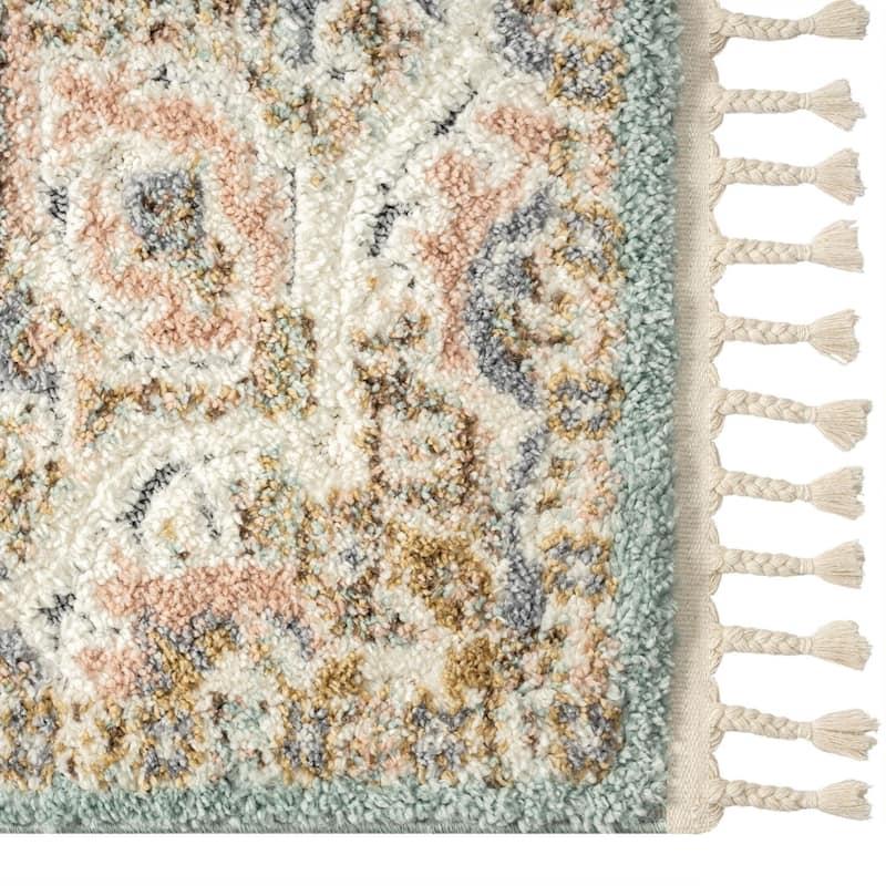 Luxe Weavers Indoor Southwestern Area Rug Boho Fringe Floor Cover