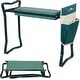 preview thumbnail 1 of 4, Green Portable Outdoor 2-in-1 Stool and Kneeler, Garden Bench with Tool Bags and Kneeling Pad