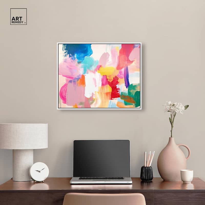 Pastel Riot II Colorful Canvas by Art Remedy