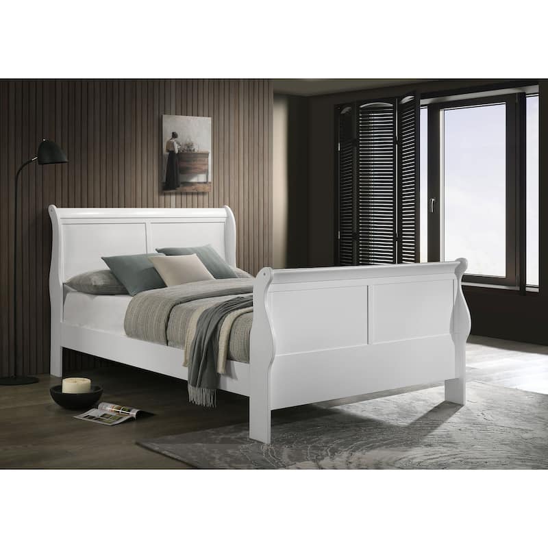 Louis Philippe Traditional Wood Sleigh Bed